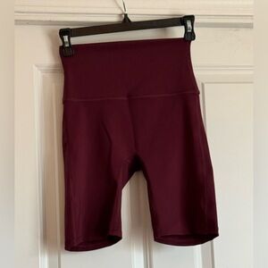 Zenana Size Small Solid Burgundy Maroon Wine Biker Exercise Shorts